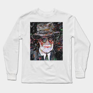 SIGMUND FREUD acrylic portrait Long Sleeve T-Shirt